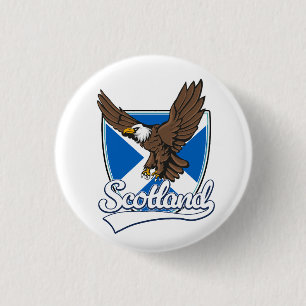 Scotland travel logo 1 inch round button