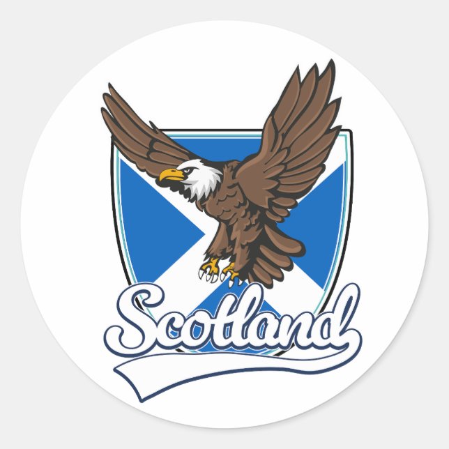 Scotland travel logo classic round sticker (Front)