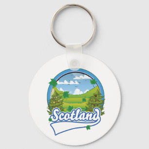Scotland Travel logo Keychain