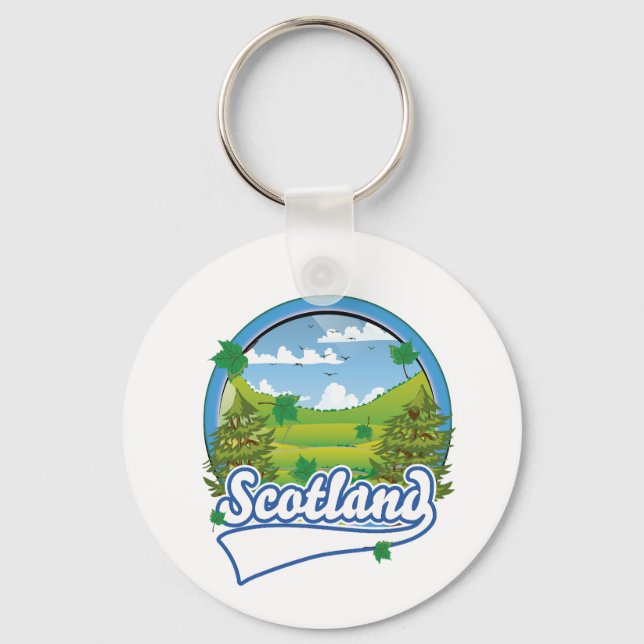 Scotland Travel logo Keychain (Front)