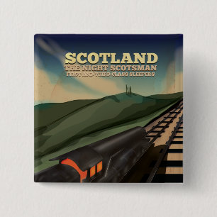 Scotland Travel Poster 2 Inch Square Button