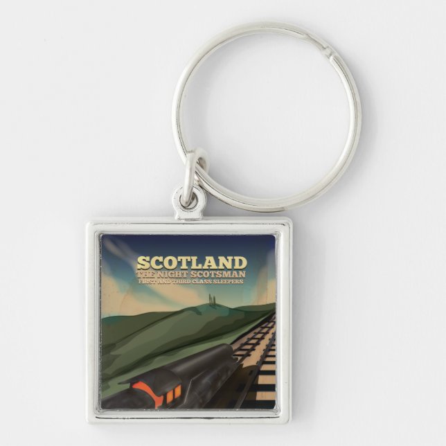 Scotland Travel Poster Keychain (Front)