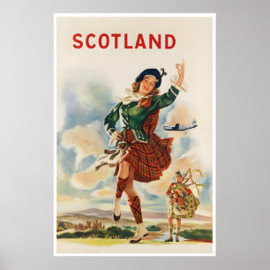 Scotland Travel Poster Scottish Art World Travelle
