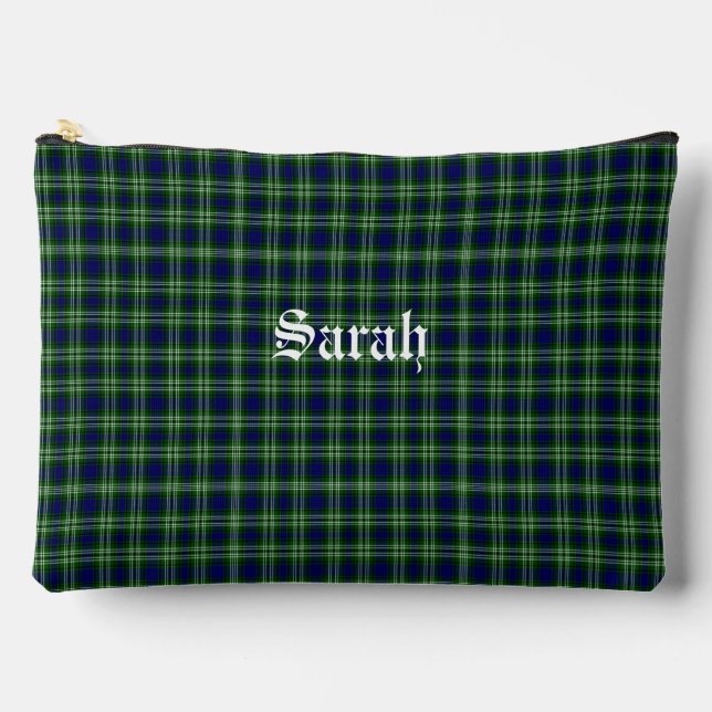 Scotland Tweedside District Tartan Personalized Accessory Pouch (Front)