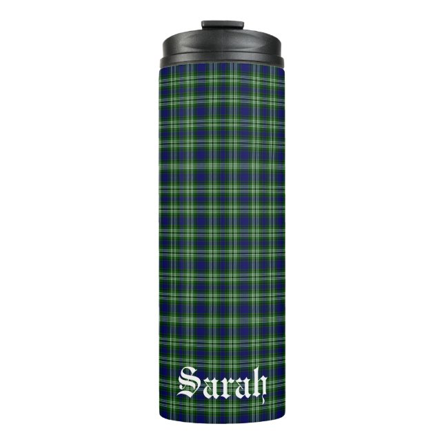 Scotland Tweedside District Tartan Personalized Thermal Tumbler (Front)
