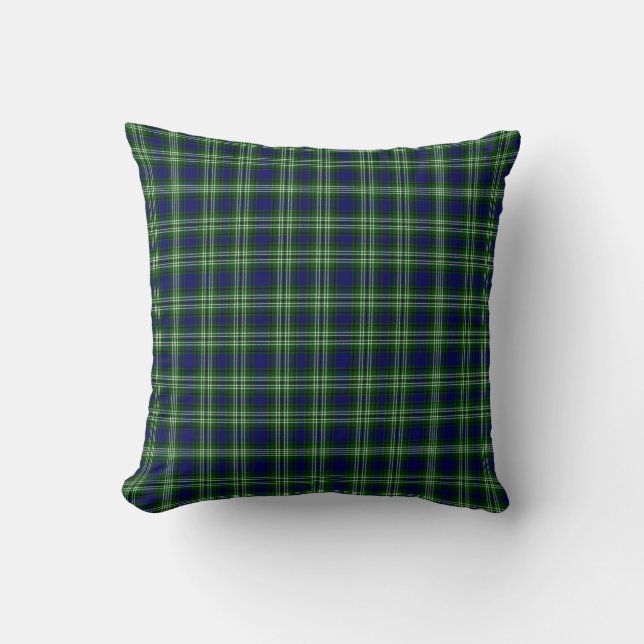 Scotland Tweedside District Tartan Throw Pillow (Front)