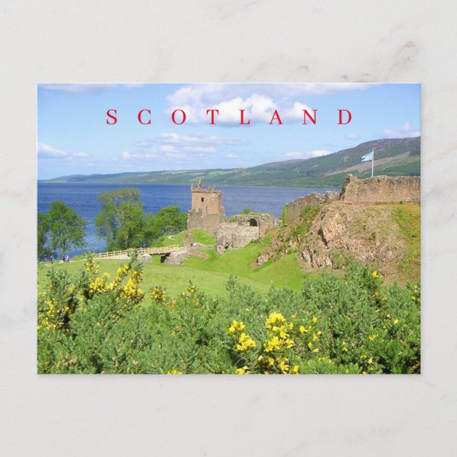 Scotland Urquhart Castle view postcard (Front)