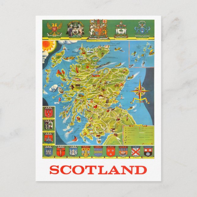 Scotland vintage travel Postcard (Front)