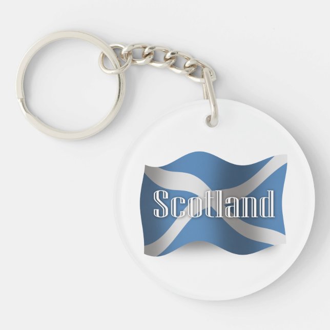 Scotland Waving Flag Keychain (Front)