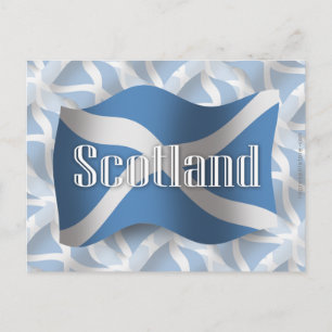 Scotland Waving Flag Postcard