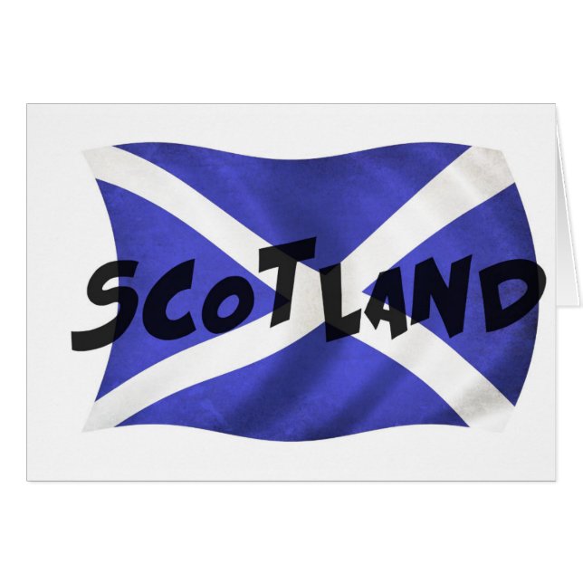 Scotland Wavy Flag (Front Horizontal)