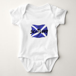 Scotland Wavy Flag Baby Bodysuit