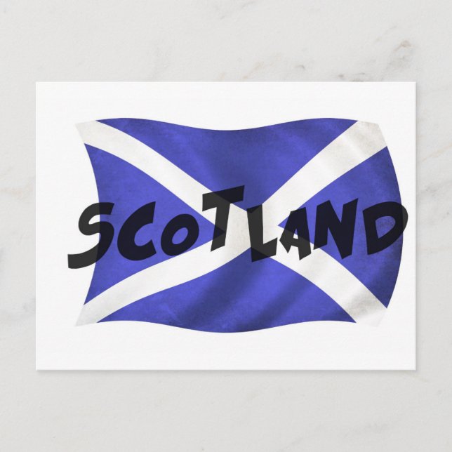 Scotland Wavy Flag Postcard (Front)