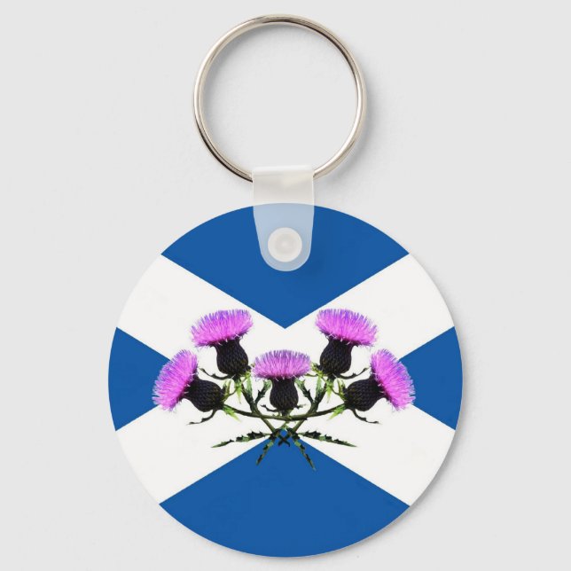 Scotland's flower, thistle keychain (Front)