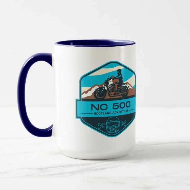 Scotland's North Coast 500 motorcycles route Mug (Left)
