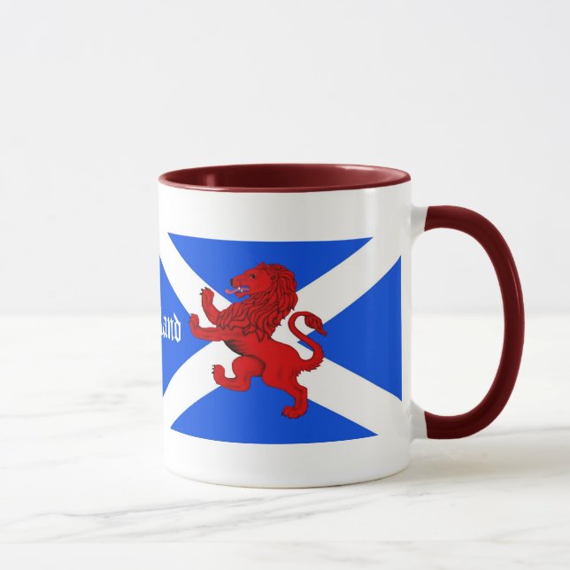 Scotland's Rampant lion, St. Andrews flag Mug (Right)