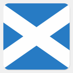 Scotland's Saltire,Scottish Flag (Official Color) Square Sticker