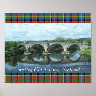 Scotland's Stirling Old Bridge Tabletop Plaque Poster