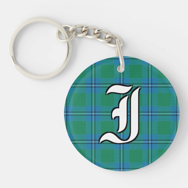 Scots Clan Irvine Irwin Tartan Plaid Keychain (Front)