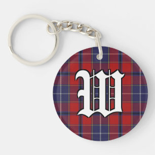 Scots Clan Wishart Tartan Plaid Keychain