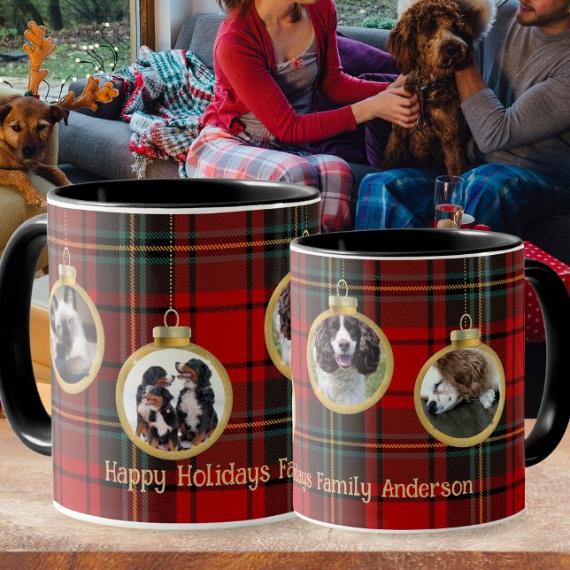 Scots Delight Tartan PHOTO Christmas Custom Gift Mug (Creator Uploaded)