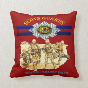 Scots Guards British Desert Rats Cushion. Throw Pillow