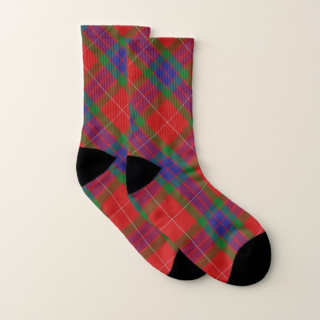 Scots Style Clan Fraser Tartan Plaid Socks (Pair)