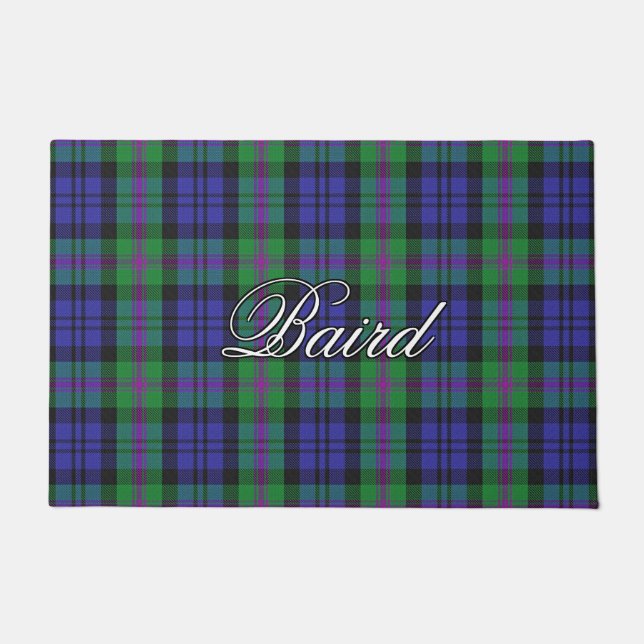 Scots Vista Clan Baird Tartan Plaid Doormat (Front)