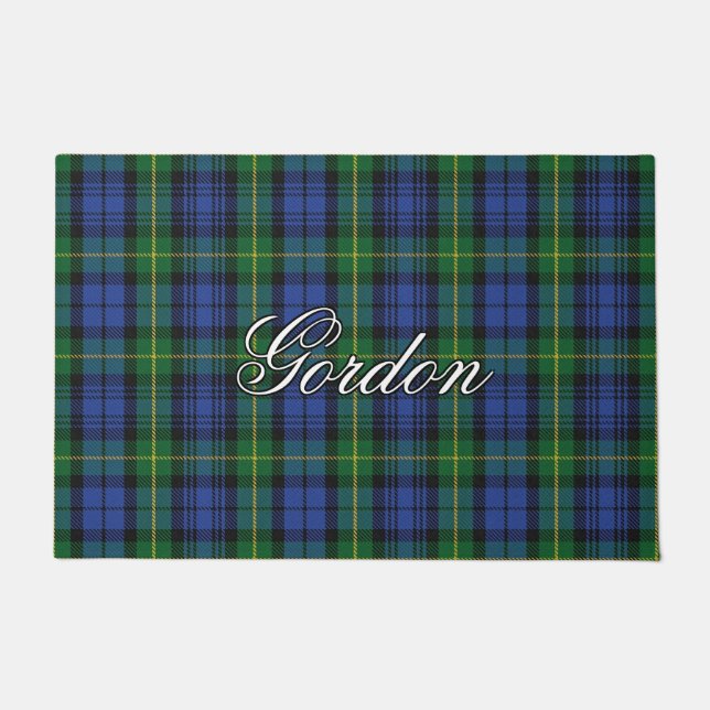 Scots Vista Clan Gordon Tartan Plaid Doormat (Front)
