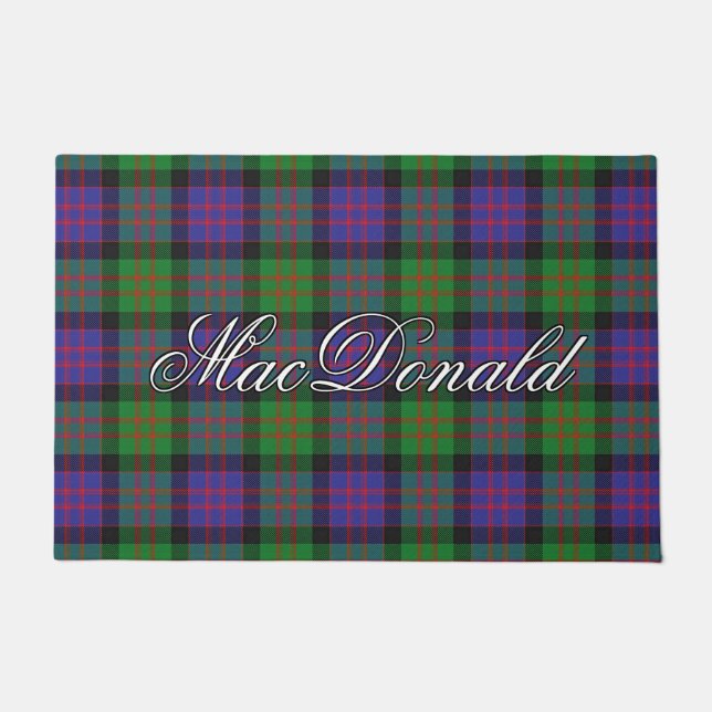 Scots Vista Clan MacDonald Tartan Plaid Doormat (Front)