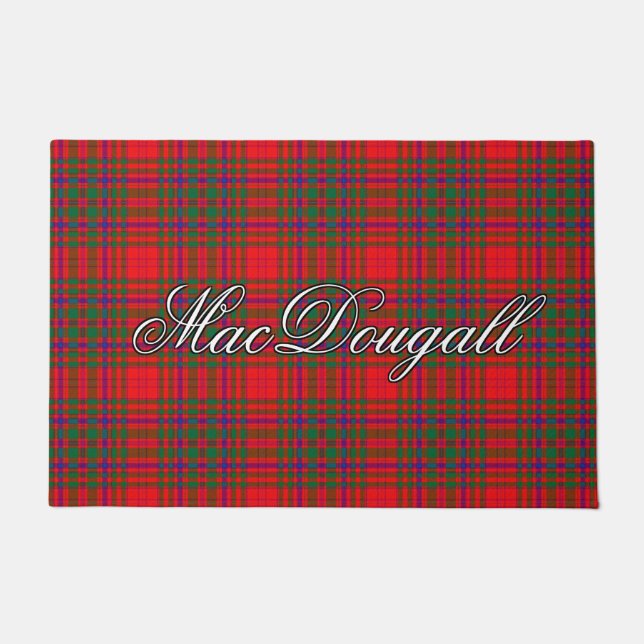 Scots Vista Clan MacDougall Tartan Plaid Doormat (Front)