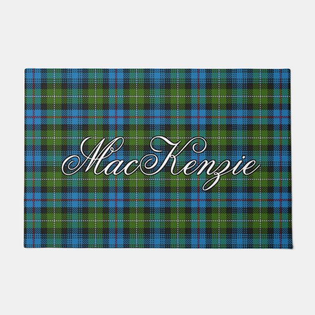 Scots Vista Clan MacKenzie Tartan Plaid Doormat (Front)