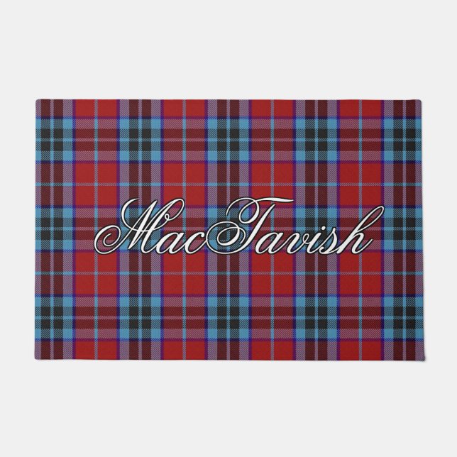 Scots Vista Clan MacTavish Tartan Plaid Doormat (Front)