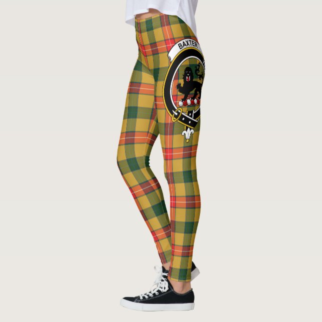Scotstee Clan Baxter Crest Tartan Women Leggings (Left)