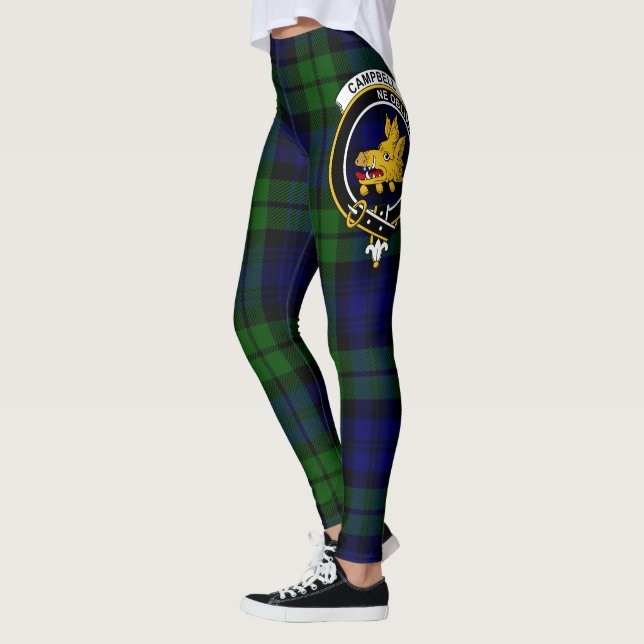 Scotstee Clan Campbell Crest Tartan Women Leggings (Gauche)