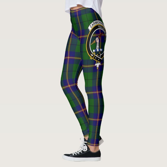 Scotstee Clan Carmichael Modern Crest Tartan Women Leggings (Left)