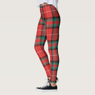 Scotstee Clan Glas Red Tartan femmes Leggings