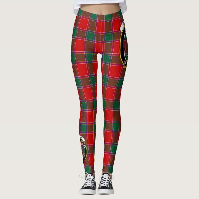 Scotstee Clan Gordon of Abergeldie Crest Tartan Leggings (Front)