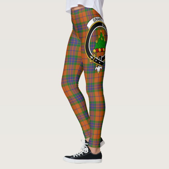 Scotstee Clan Grant of Edinchat Crest Tartan Women Leggings (Left)