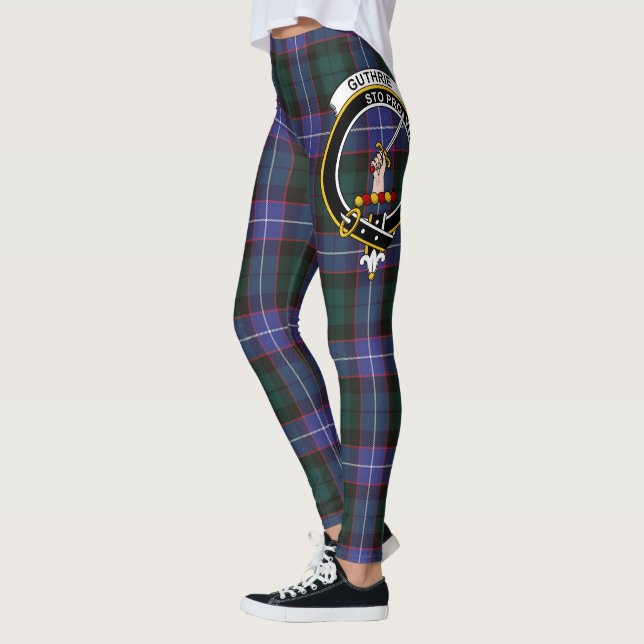 Scotstee Clan Guthrie Crest Tartan Women Leggings (Left)