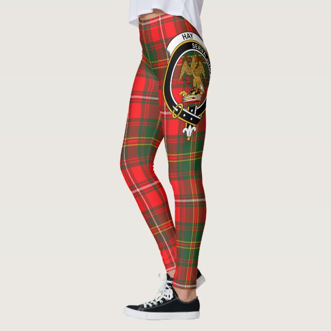Scotstee Clan Hay Modern Crest Tartan Women Leggings (Left)