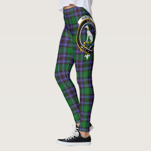 Scotstee Clan Hunter of Peeblesshire Crest Tartan  Leggings
