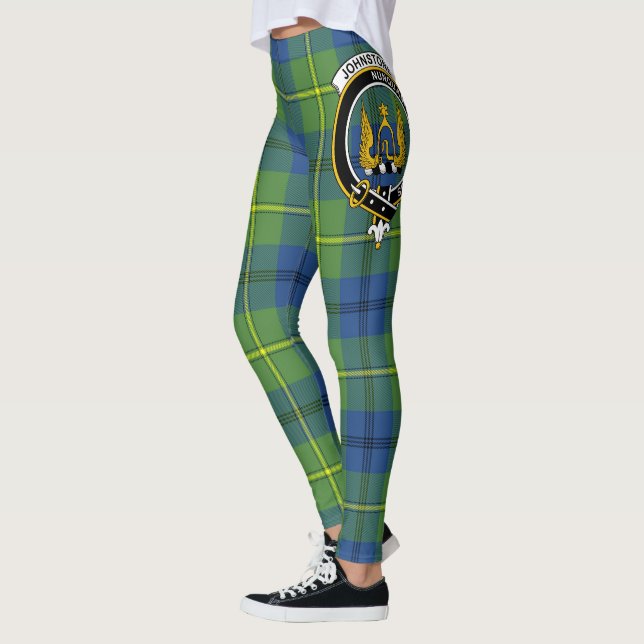 Scotstee Clan Johnston Ancient Crest Tartan Women  Leggings (Left)