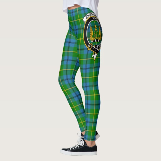 Scotstee Clan Johnston Crest Tartan Femmes Legging (Gauche)