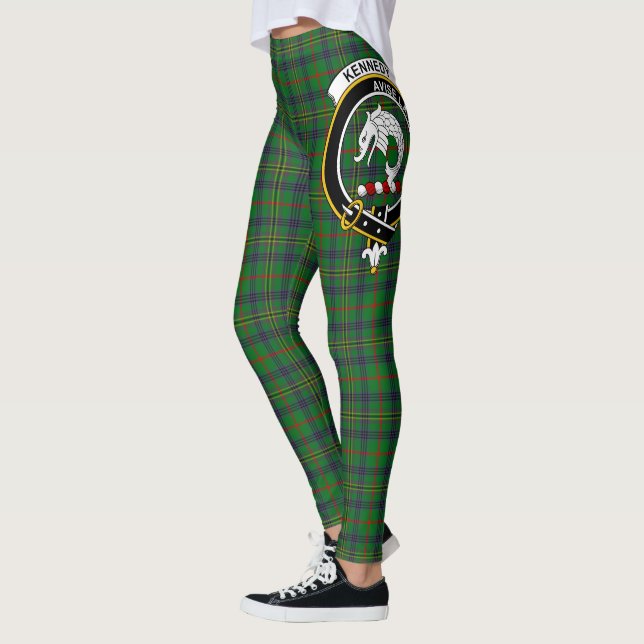 Scotstee Clan Kennedy Hunting Crest Tartan Women  Leggings (Left)