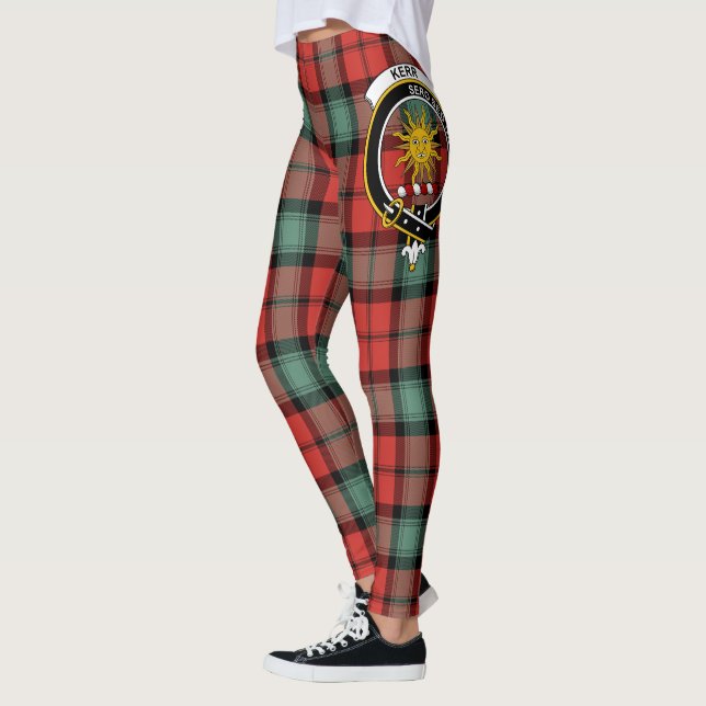 Scotstee Clan Kerr Ancient Crest Tartan Women Leggings (Left)