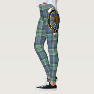 Scotstee Clan Leslie Hunting Ancient Crest Tartan  Leggings