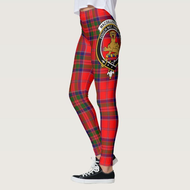 Scotstee Clan MacGillivray Crest Tartan Women Leggings (Left)