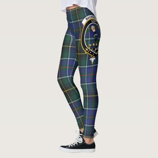 Scotstee Clan MacInnes Modern Crest Tartan Women Leggings (Left)
