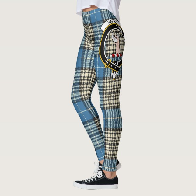 Scotstee Clan Napier Ancient Crest Tartan Women Leggings (Left)